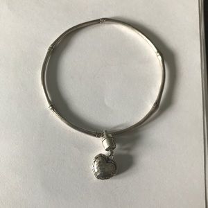 John Hardy Bamboo Bracelet with Heart Charm